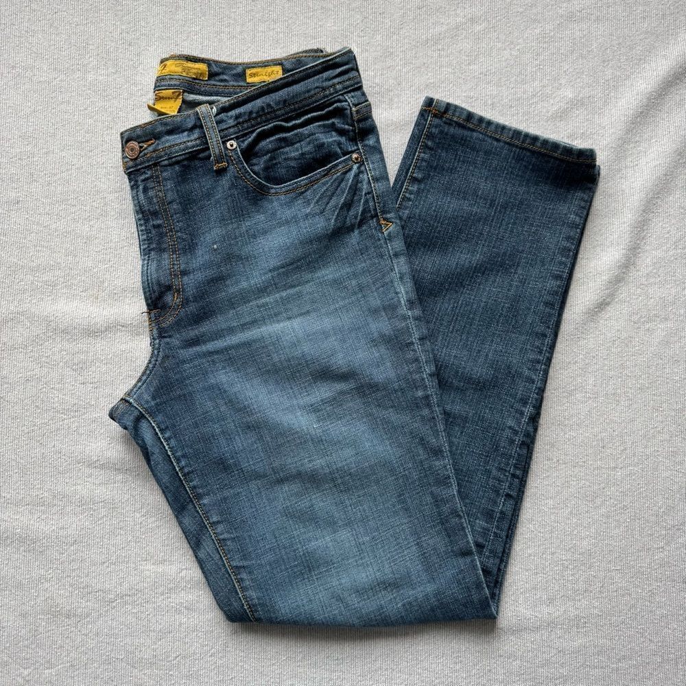 Seven7 medium Blue Denim Jeans straight  - 12